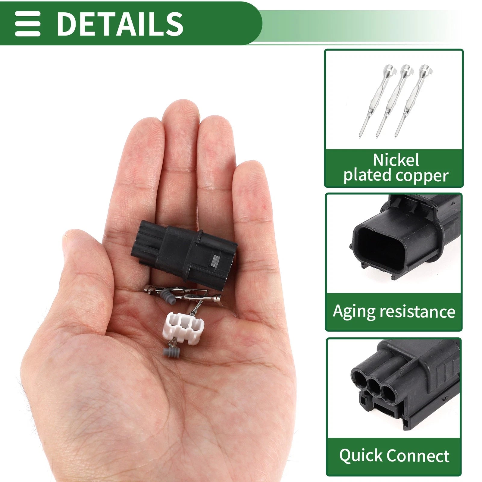 3 Pin Ignition Coil Connector Plug Male for Acura 