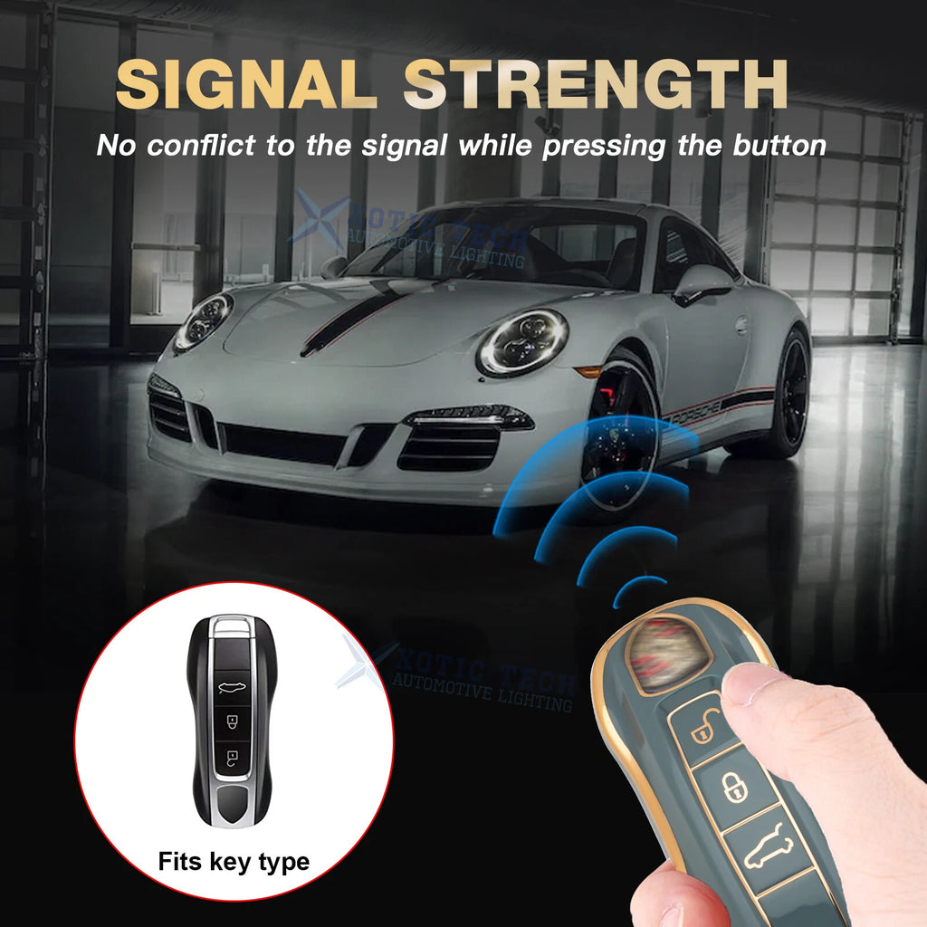 Key Fob Case Shell Cover Accessories for Porsche Panamera Cayenne Taycan