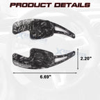 Black Forged ABS Paddle Shifter Extension for Audi A3 A4 A5 (2013-2024)