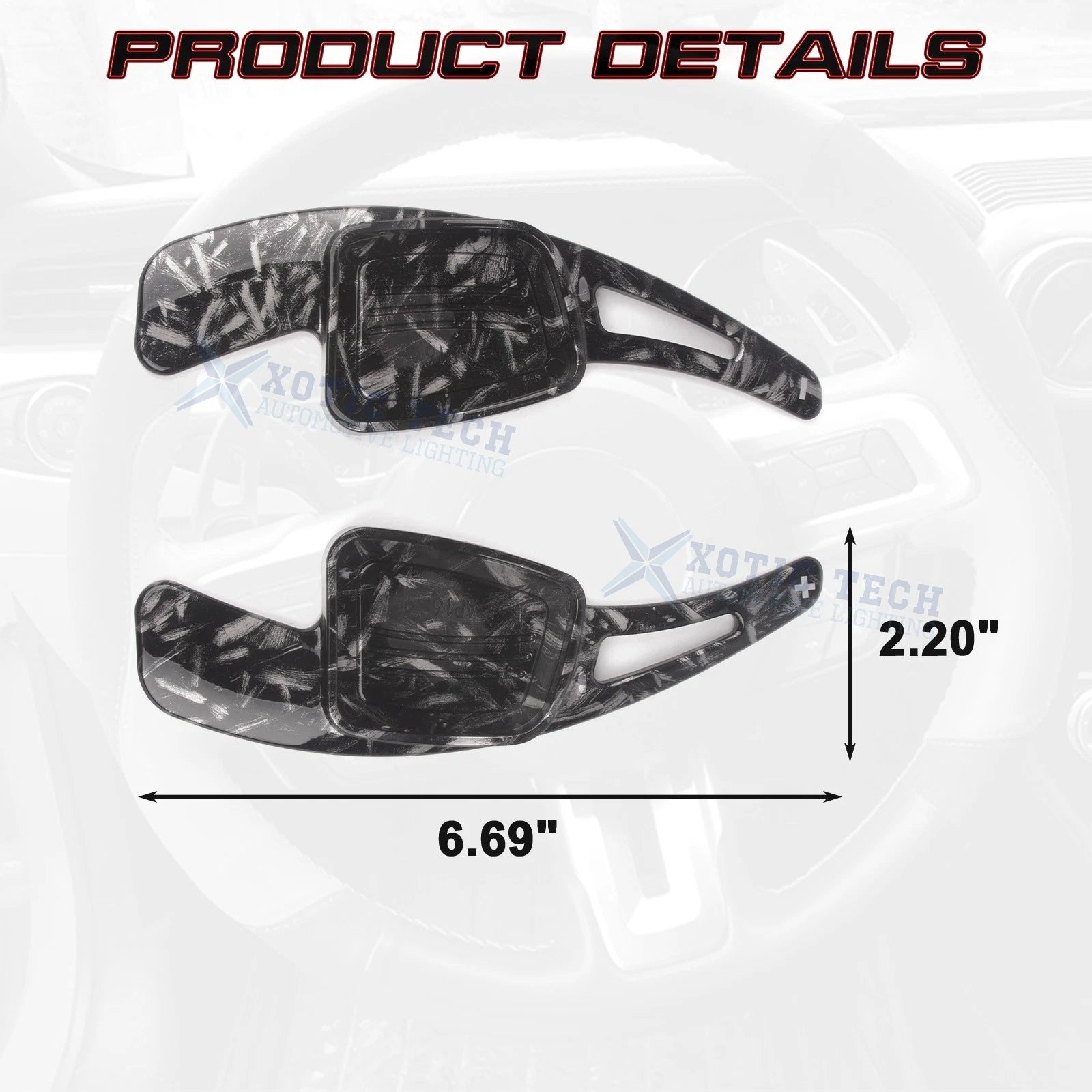 Black Forged ABS Paddle Shifter Extension for Audi A3 A4 A5 (2013-2024)