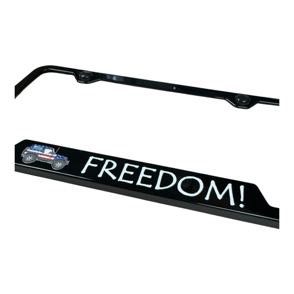 Black Plastic Notched License Plate Frame for Jeep (2011–2024)