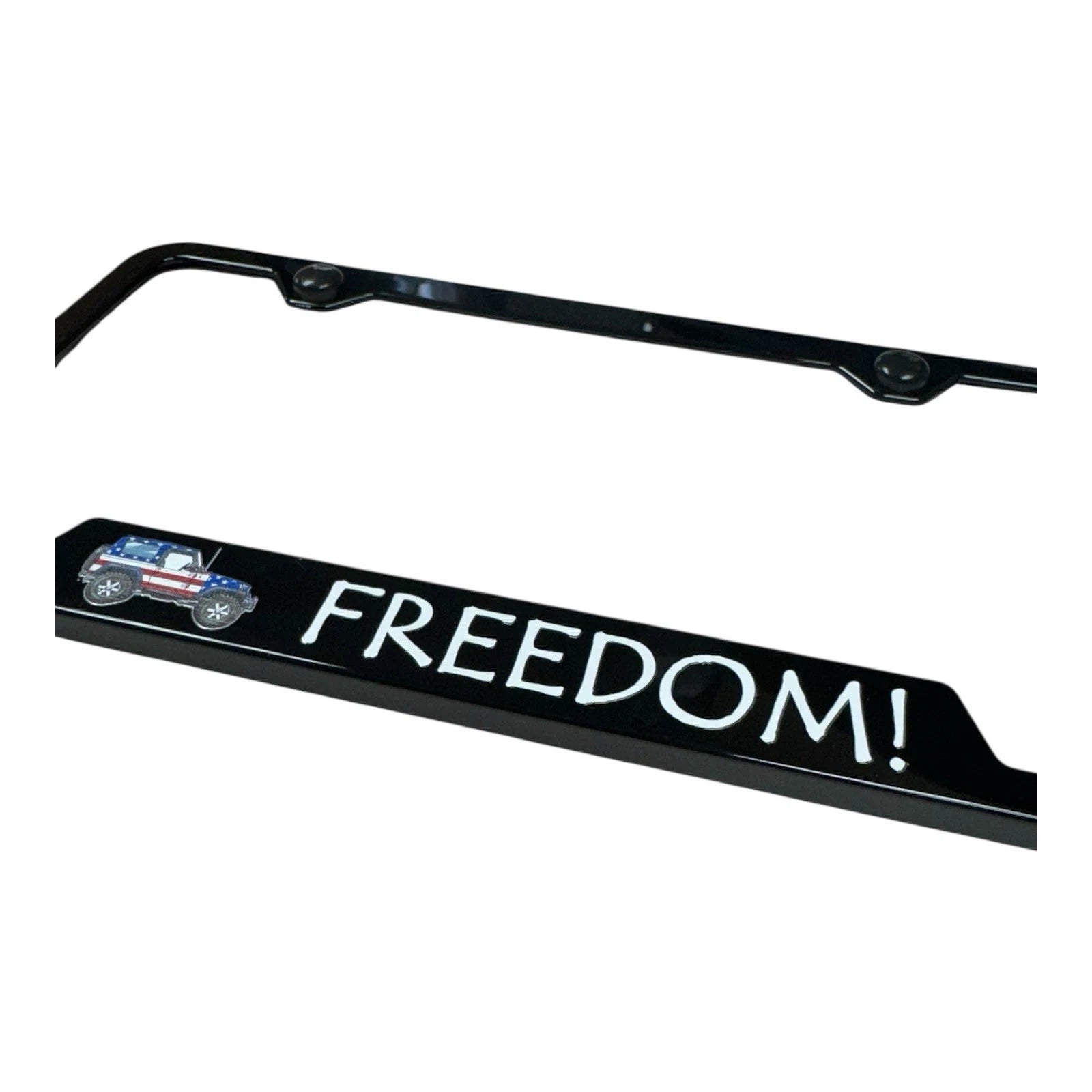 Black Plastic Notched License Plate Frame for Jeep (2011–2024)