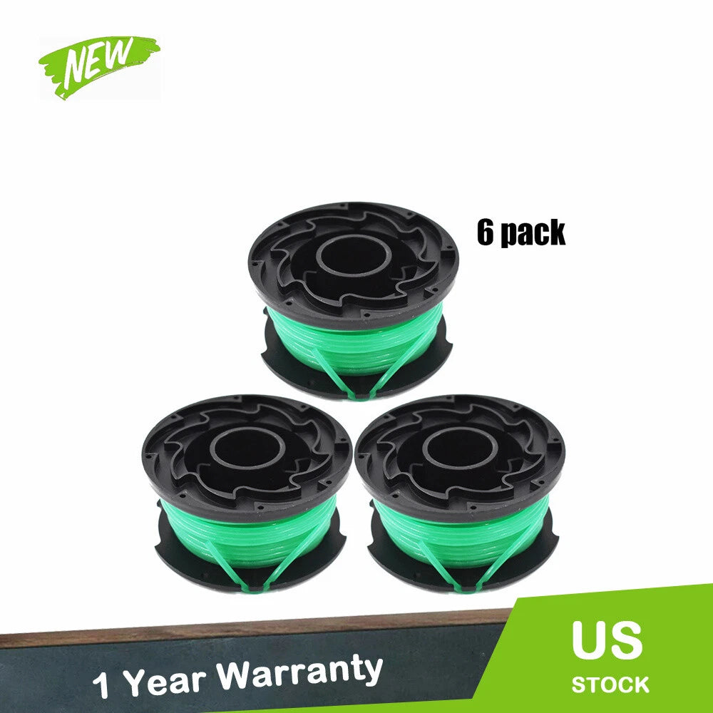 6 Pack Trimmer Spool Line Replacement for Black & Decker GH3000 (SF-080)