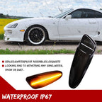 Set of 2 Smoke Lens Amber LED Front Fender Side Marker Lights for Toyota Celica