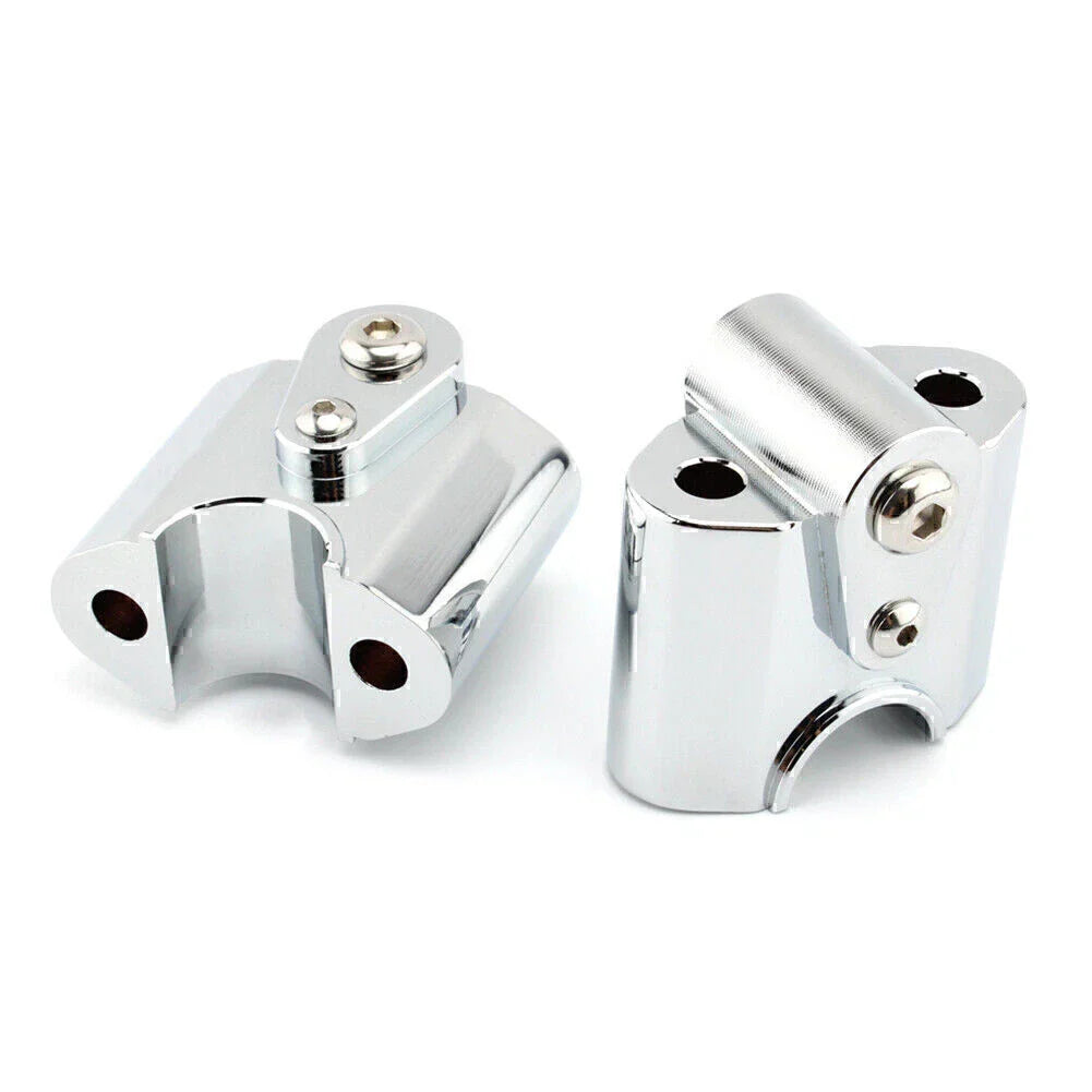 Chrome Handlebar Risers Lift Clamp Adapters for BMW R 18 Classic (2022-2023)