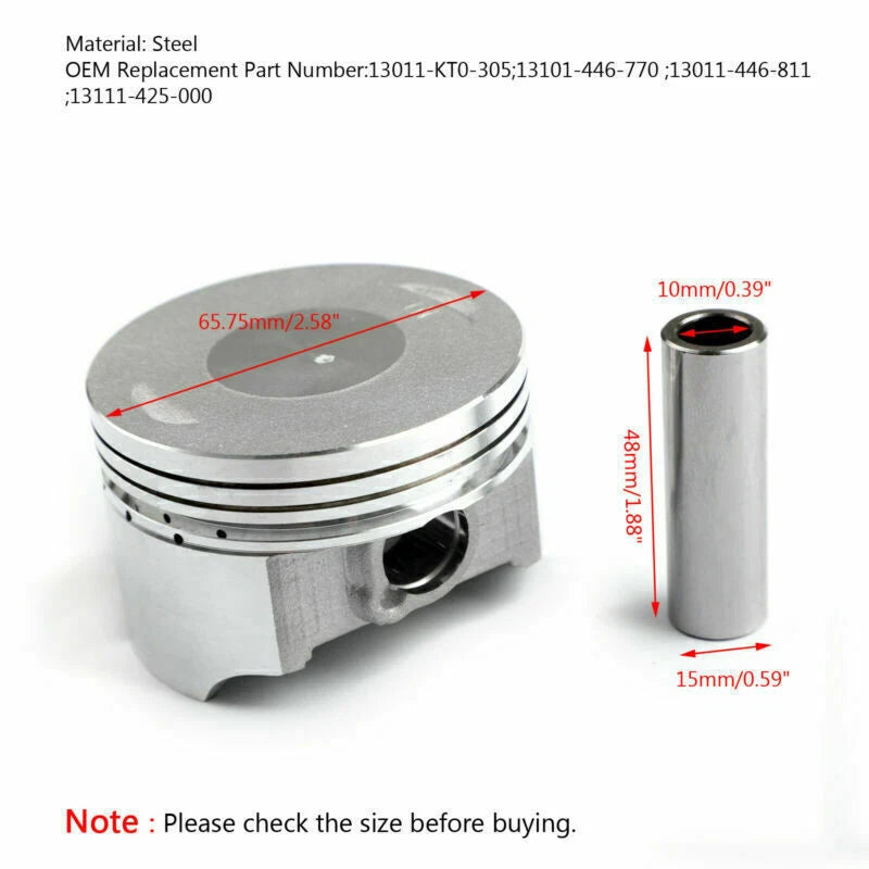 Piston Ring Kit +0.25mm for Honda XR 200 XR 200R (1980–2002) T9