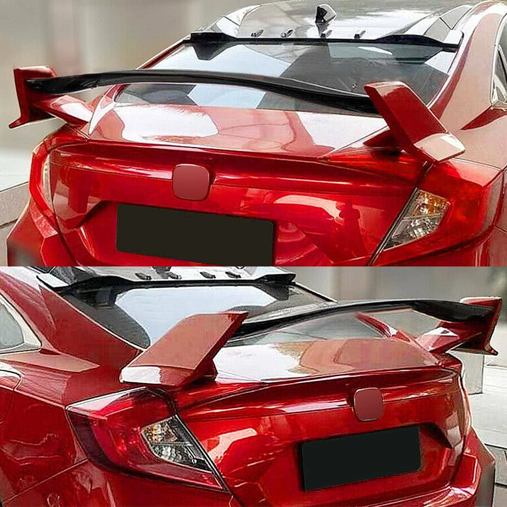 2 Tone Red & Black ABS Spoiler Wing for Honda Civic Sedan (2016–2021)