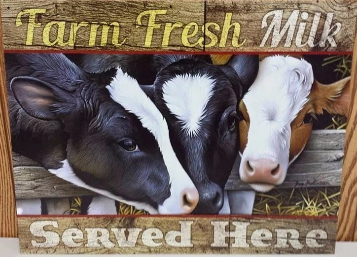 Vintage Replica Tin Metal Sign for Farm Fresh Milk (2043)