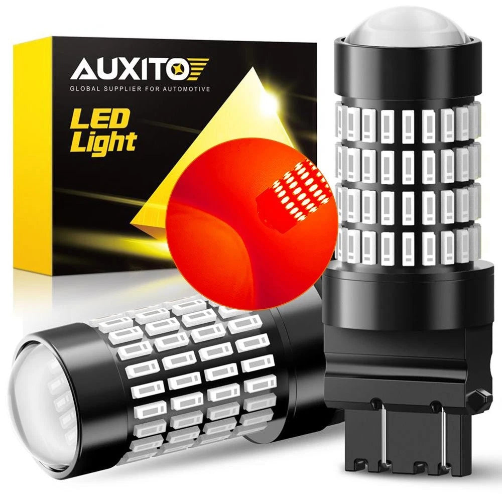 Set of 2 3157 LED Red Turn Signal Blinker Bulbs for AUXITO 4157 4057