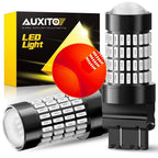Set of 2 3157 LED Red Turn Signal Blinker Bulbs for AUXITO 4157 4057