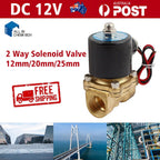 2 Way Solenoid Valve for DC 12V (Water, Air, Gas, Oil)
