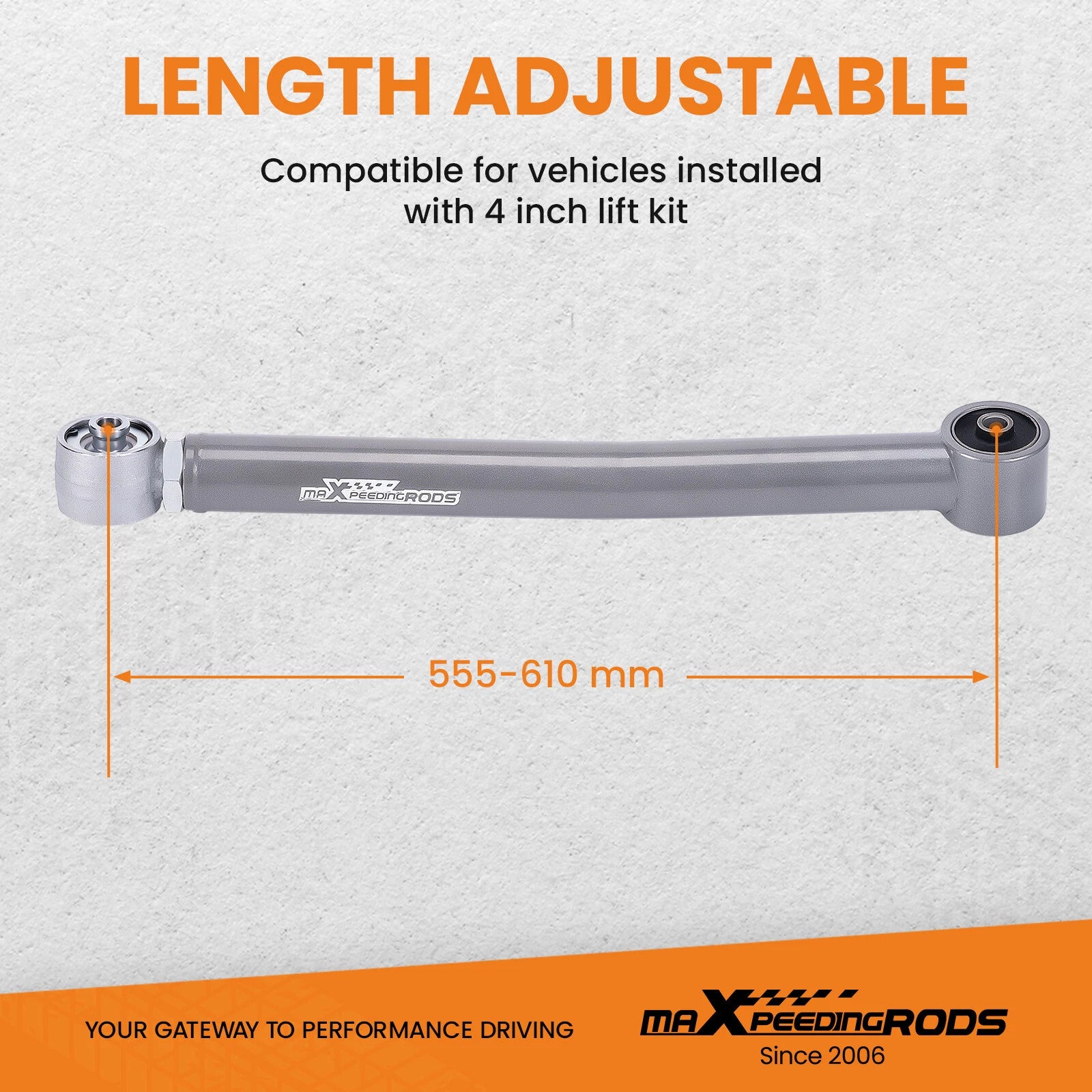 2X Front Lower Adjustable Control Arms for Jeep Wrangler JK (2007-2018)