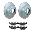 Set of 4 Hella Rear Rotors & Akebono EURO Ceramic Brake Pads for BMW E36 (1992–1999)