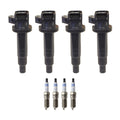 Set of 4 Ignition Coils & Spark Plugs for Ford Fusion 2.5 L4 (2006–2012)