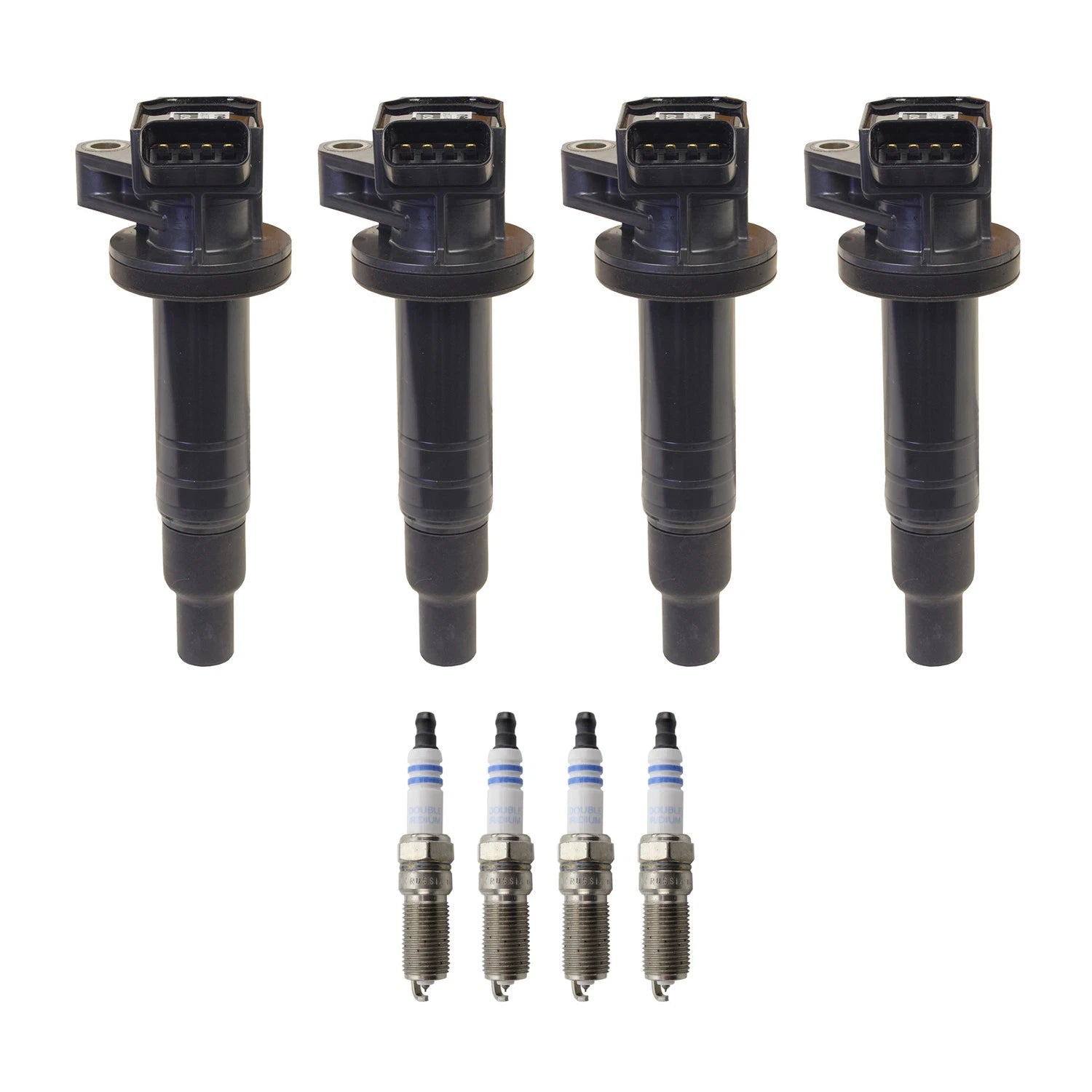 Set of 4 Ignition Coils & Spark Plugs for Ford Fusion 2.5 L4 (2006–2012)