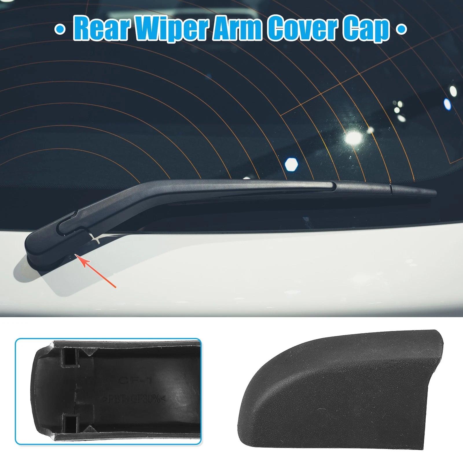 Rear Windshield Wiper Arm Nut Cover Cap for Toyota CH-R (2018–2021)