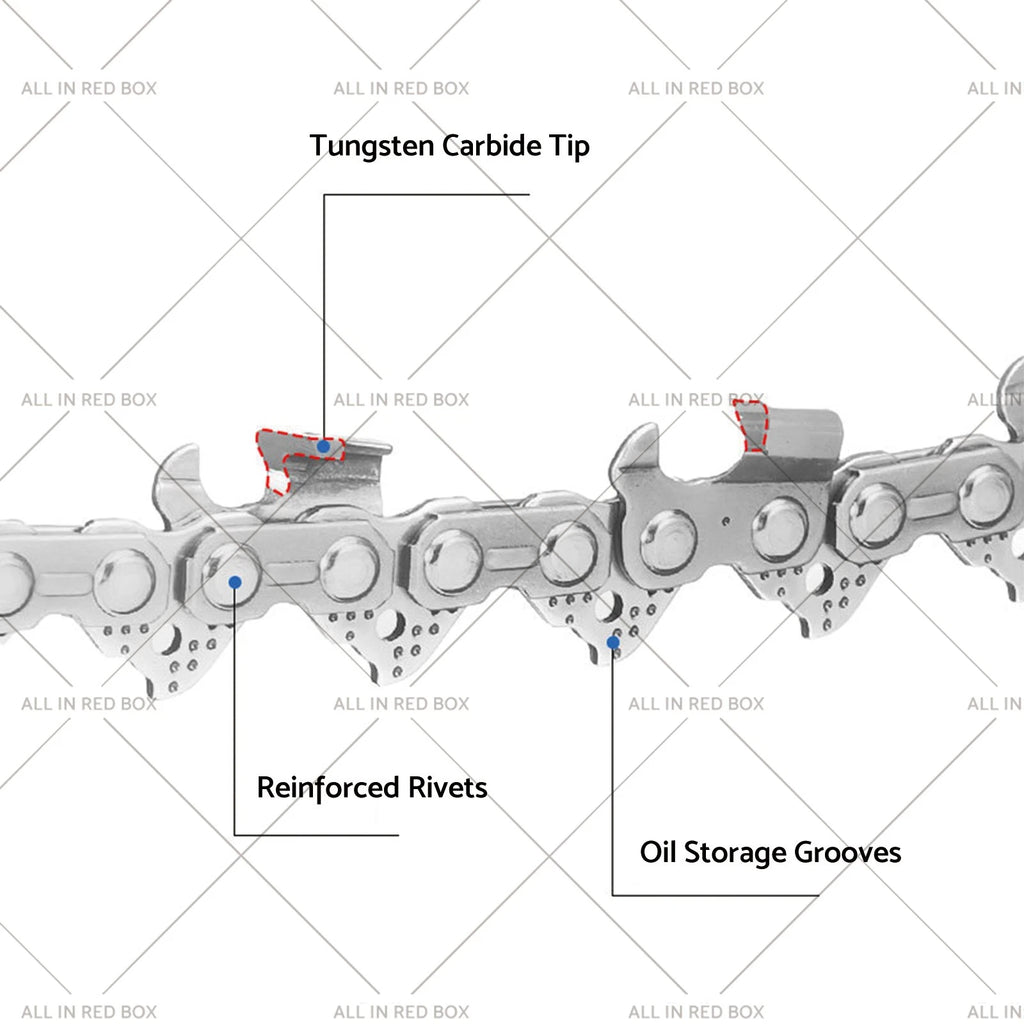 Tungsten Chainsaw Chain 3/8 .043 40DL 10" for Ozito OCS-018 PXCCSS