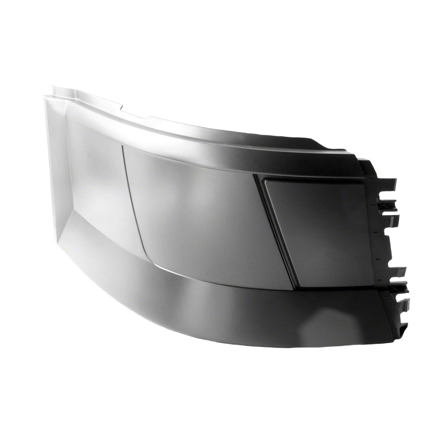 Replacement Plastic Passenger Side Front Bumper End w/o Fog Lamp Holes