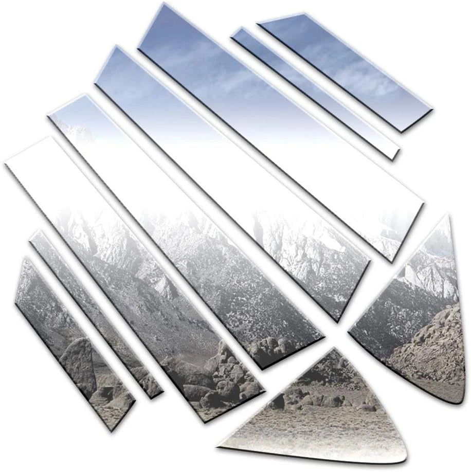 Luxury FX Stainless Steel Pillar Posts with Triangles 10pc for Mazda 6 (2009–2012)