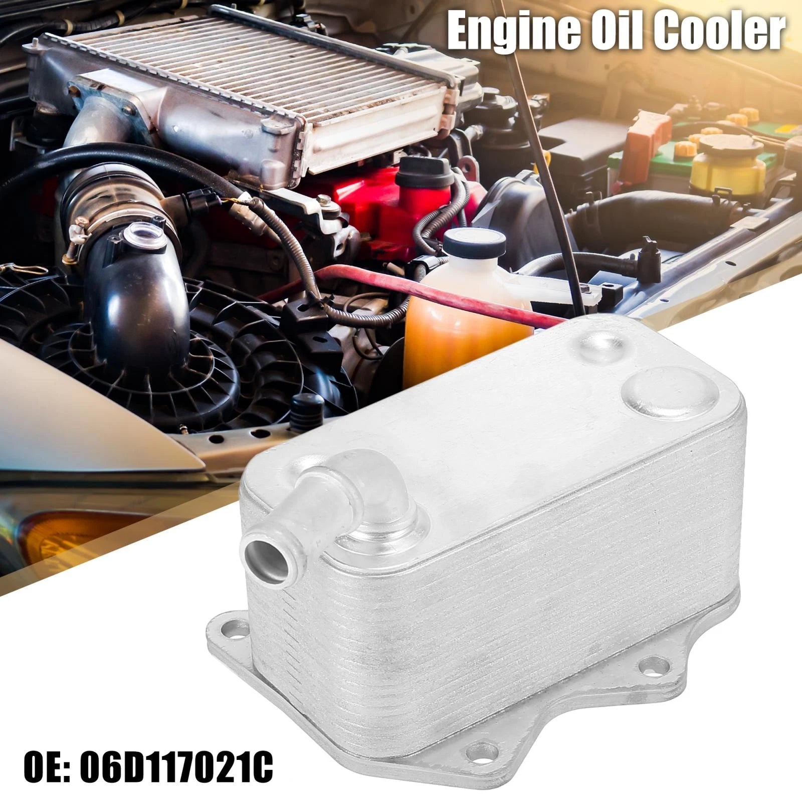 06D117021C Automatic Engine Oil Cooler 18 Rows for Volkswagen Jetta (2006–2008)
