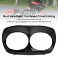 Dual Headlight Trim Bezel Cover for Harley Road Glide (1998–2013) Black