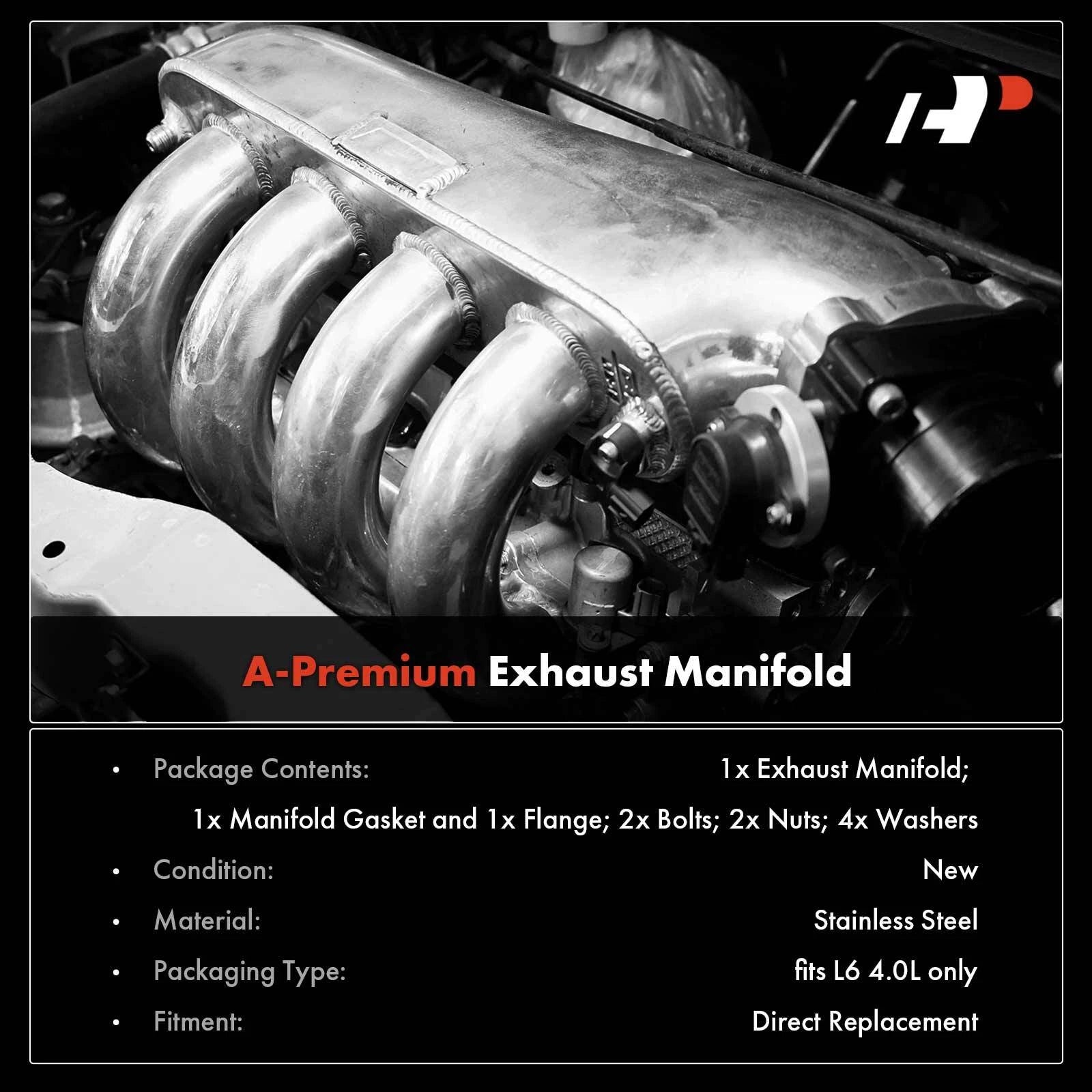 Exhaust Manifold with Gasket for Jeep Grand Cherokee Wrangler