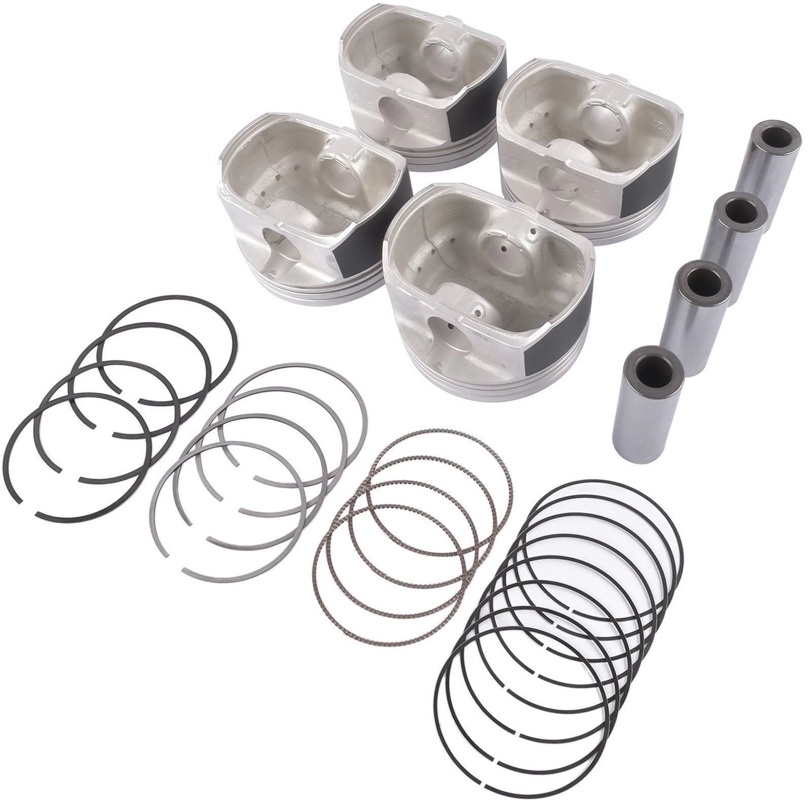Set of 4 Engine Pistons & Rings for Hyundai Tucson Sonata Kia Sportage