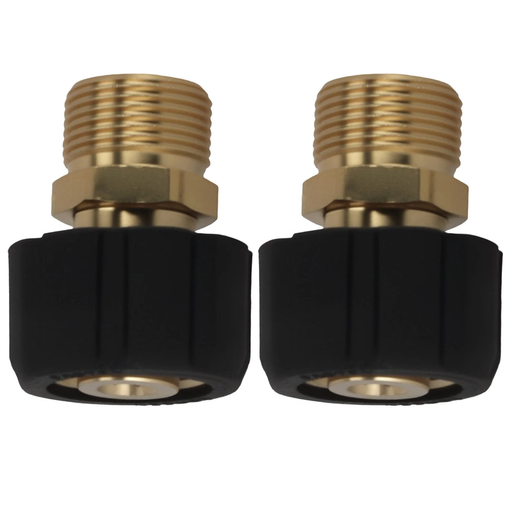 M22 15mm Female to 14mm Male Brass Pressure Washer Adapter 5000 PSI