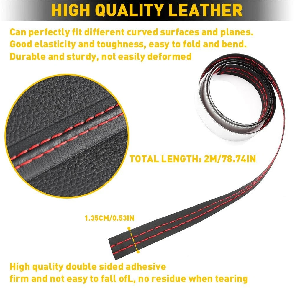 2M PU Car Leather Dashboard Trim Sticker
