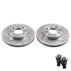 Set of 2 Front Brake Rotors for Honda Civic/CRX/Civic Del Sol (1990–2000)