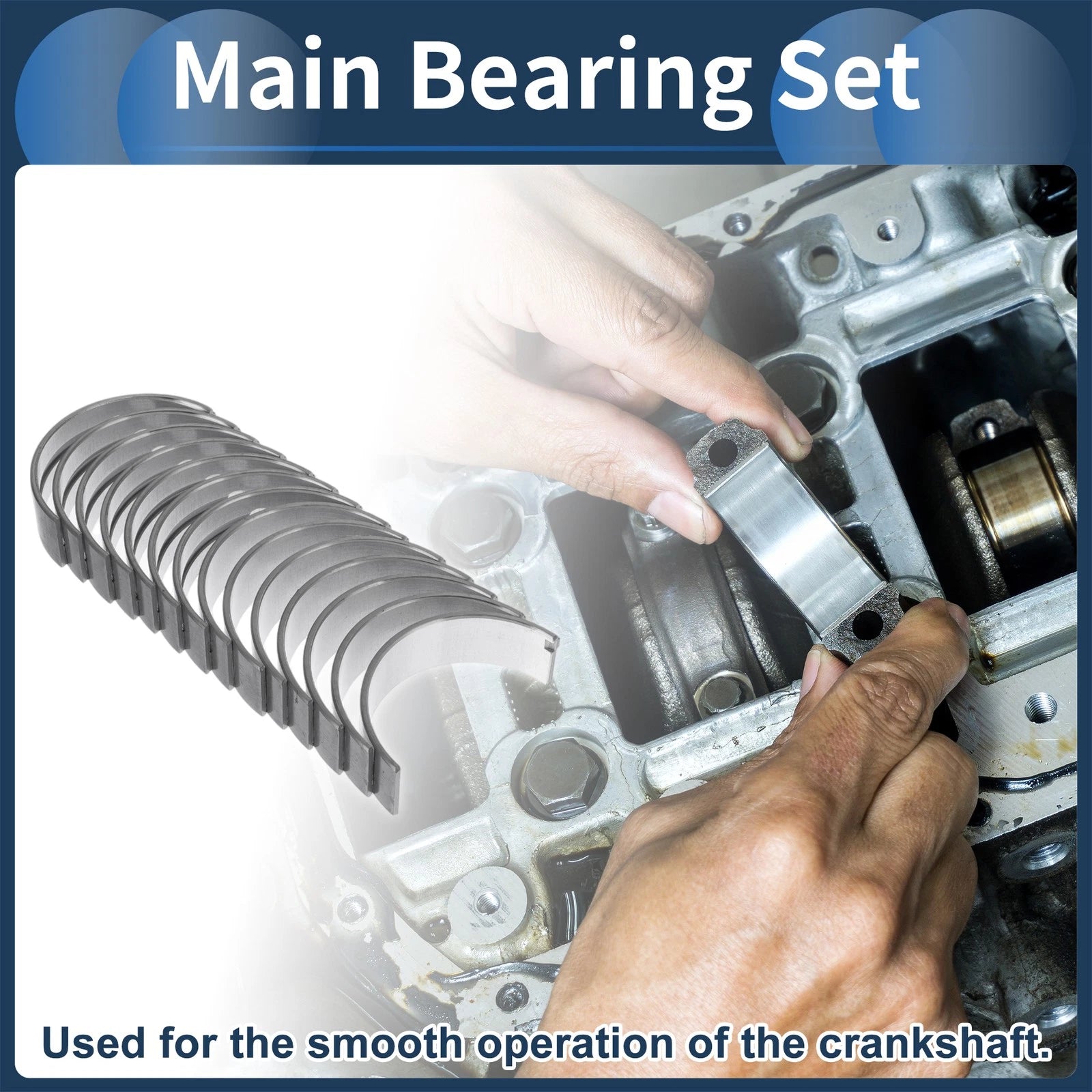 Main Bearing Set No. 1170188300 for Toyota Cressida (1984–1988) 14 Pcs
