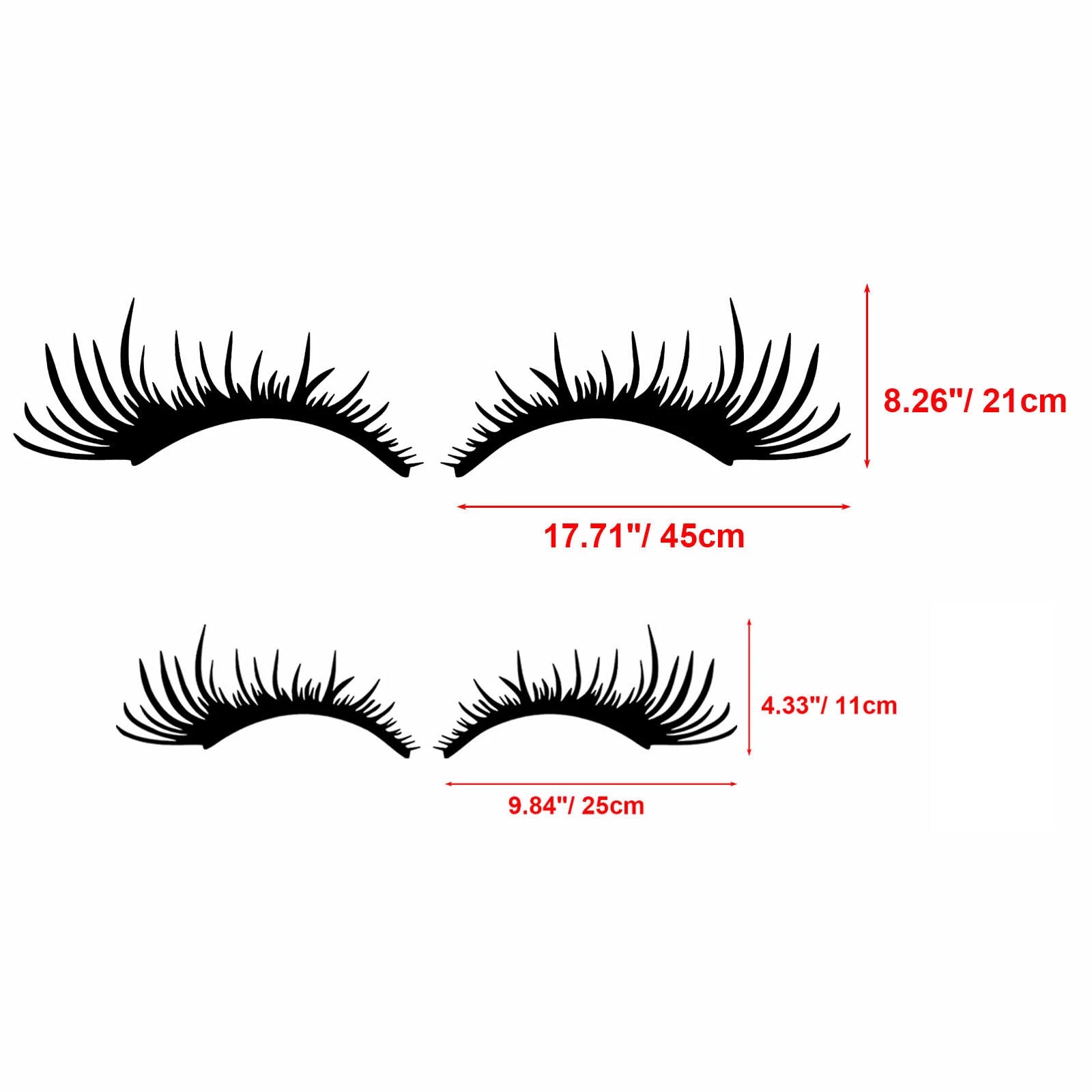 Black Eyelashes Decoration Decal for Pair Car Headlight Fog Light (2020-2026)
