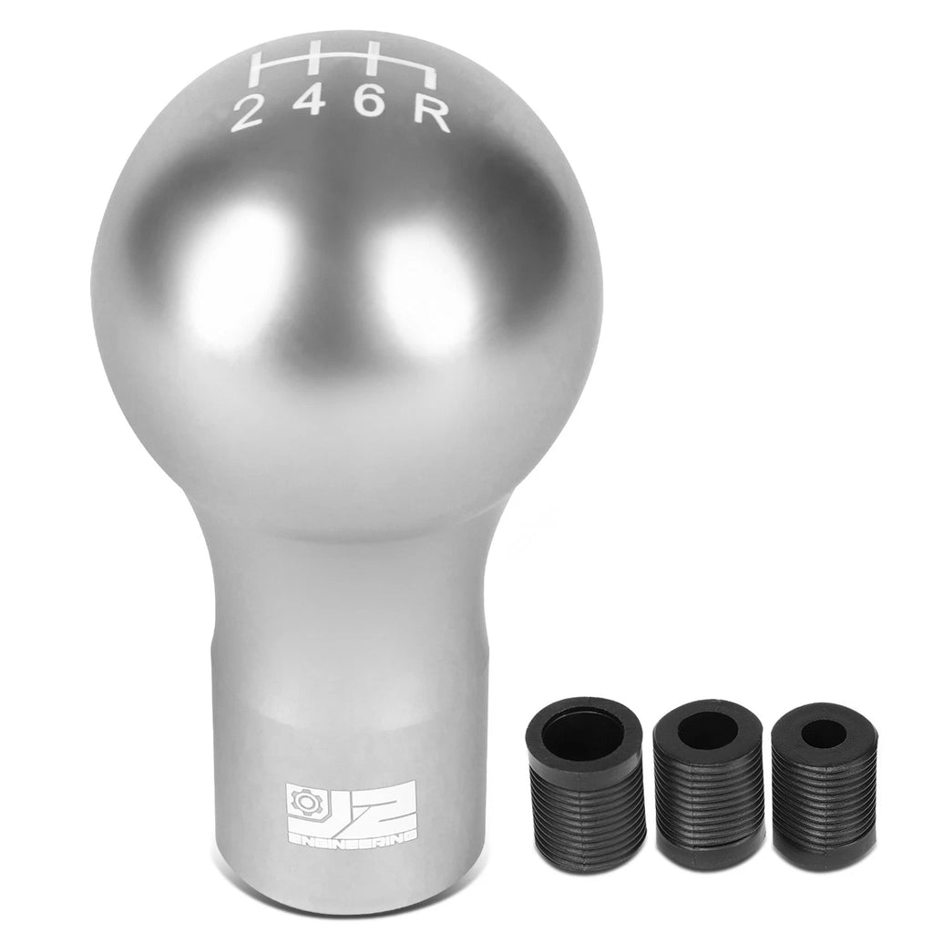 Spherical Teardrop Shift Knob for Universal Fit (Aluminum, Silver)
