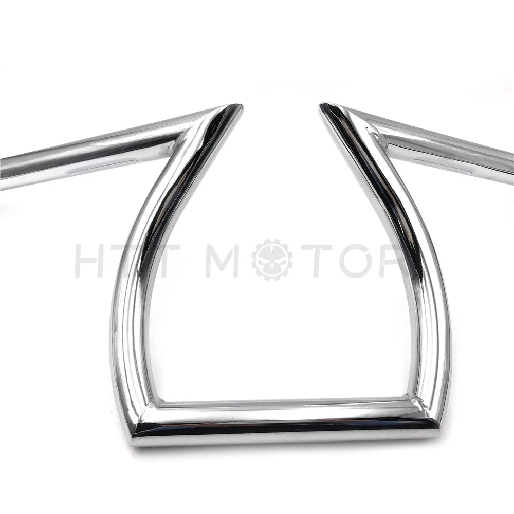 Chrome 1" Drag Z Bar Handlebar for Harley Sportster XL883 XL1200 Softail Dyna (2004–2023)