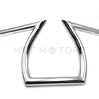 Chrome 1" Drag Z Bar Handlebar for Harley Sportster XL883 XL1200 Softail Dyna (2004–2023)