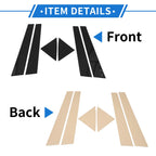 6 Pcs Door Pillar Window Trim for Kia Forte K3 (2009–2012) Black
