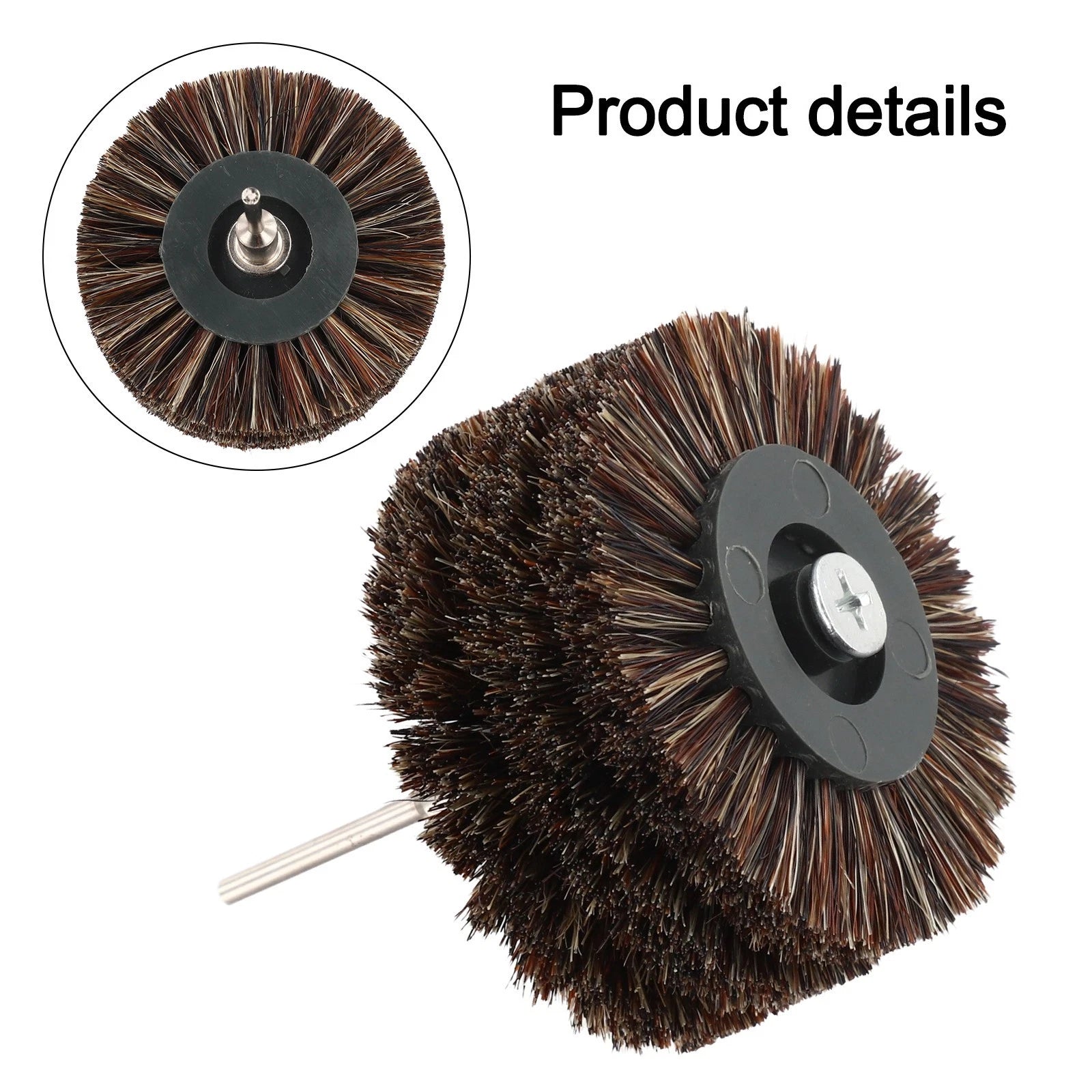 Set of 3 Polishing Brushes 60mm for Wood Metal Jade Cleaning