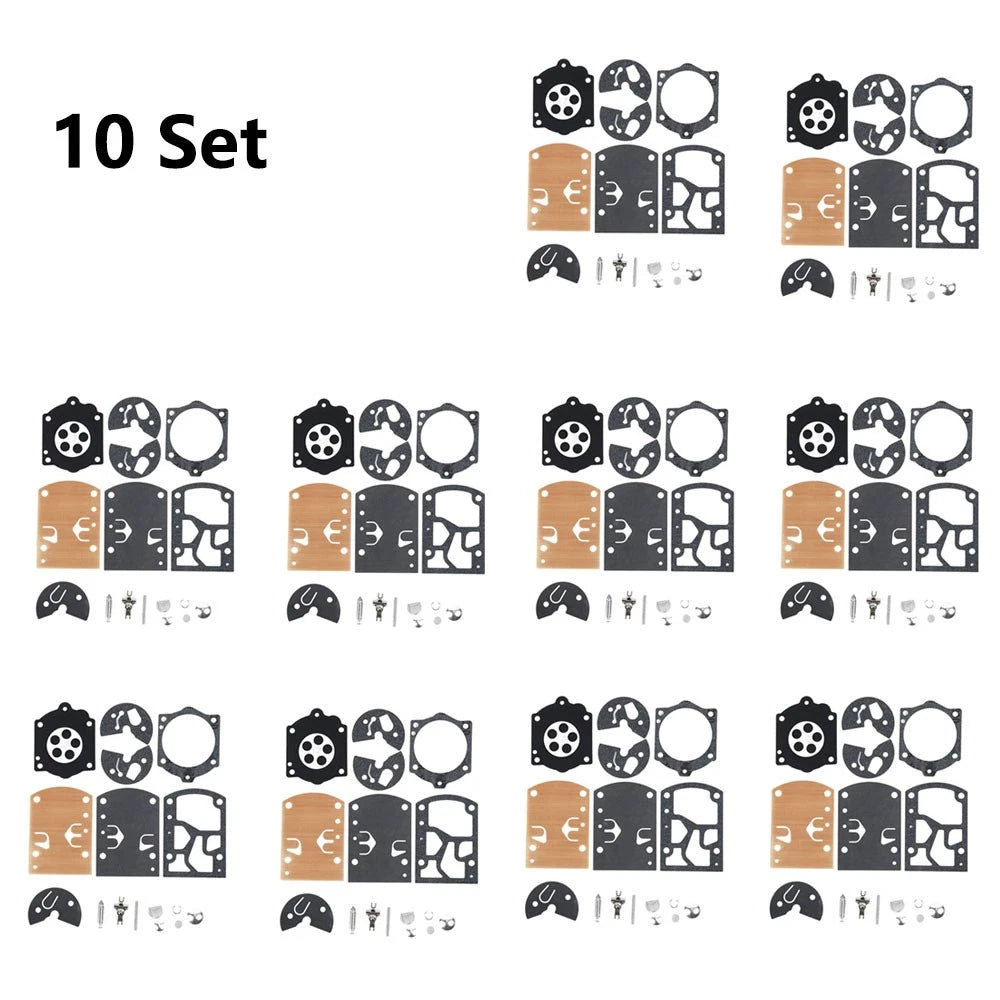 Set of 10 Carburetor Rebuild Kits for Walbro WB, WB-24, WB-25, WB-32, WB-33