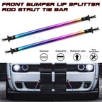 Pair Neo Aluminum Bumper Lip Splitter Diffuser Strut Rod Tie Bars (7.87") for Universal (2011-2024)