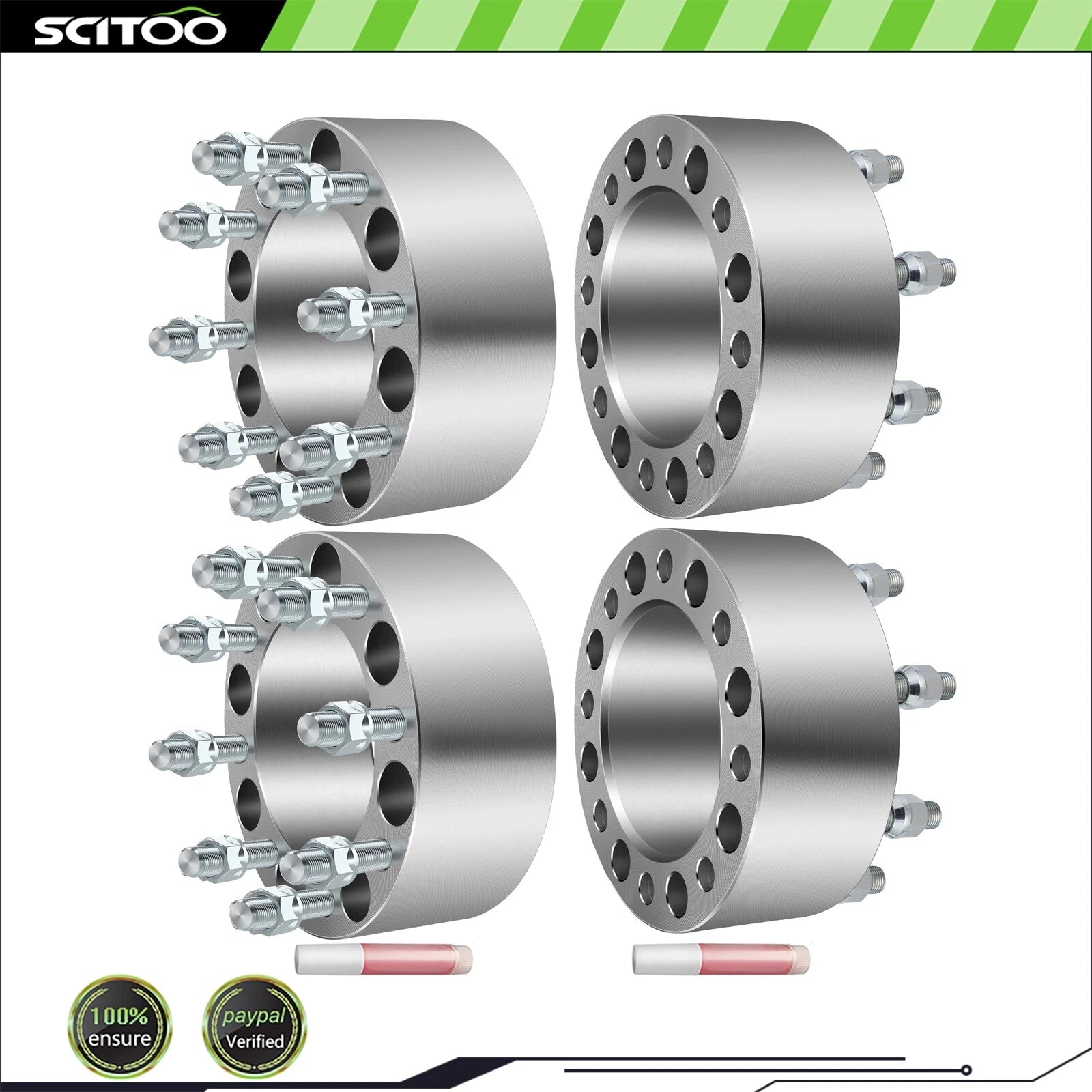 Set of 4 Wheel Spacers 3 Inch Thick 9/16"-18 for Dodge Ram 2500 3500 (1994–2010)