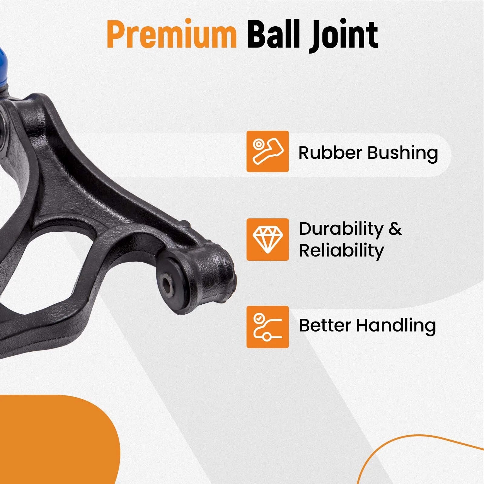 2X Front Lower Control Arms w/ Ball Joint for Audi Q7 (2007–2008)