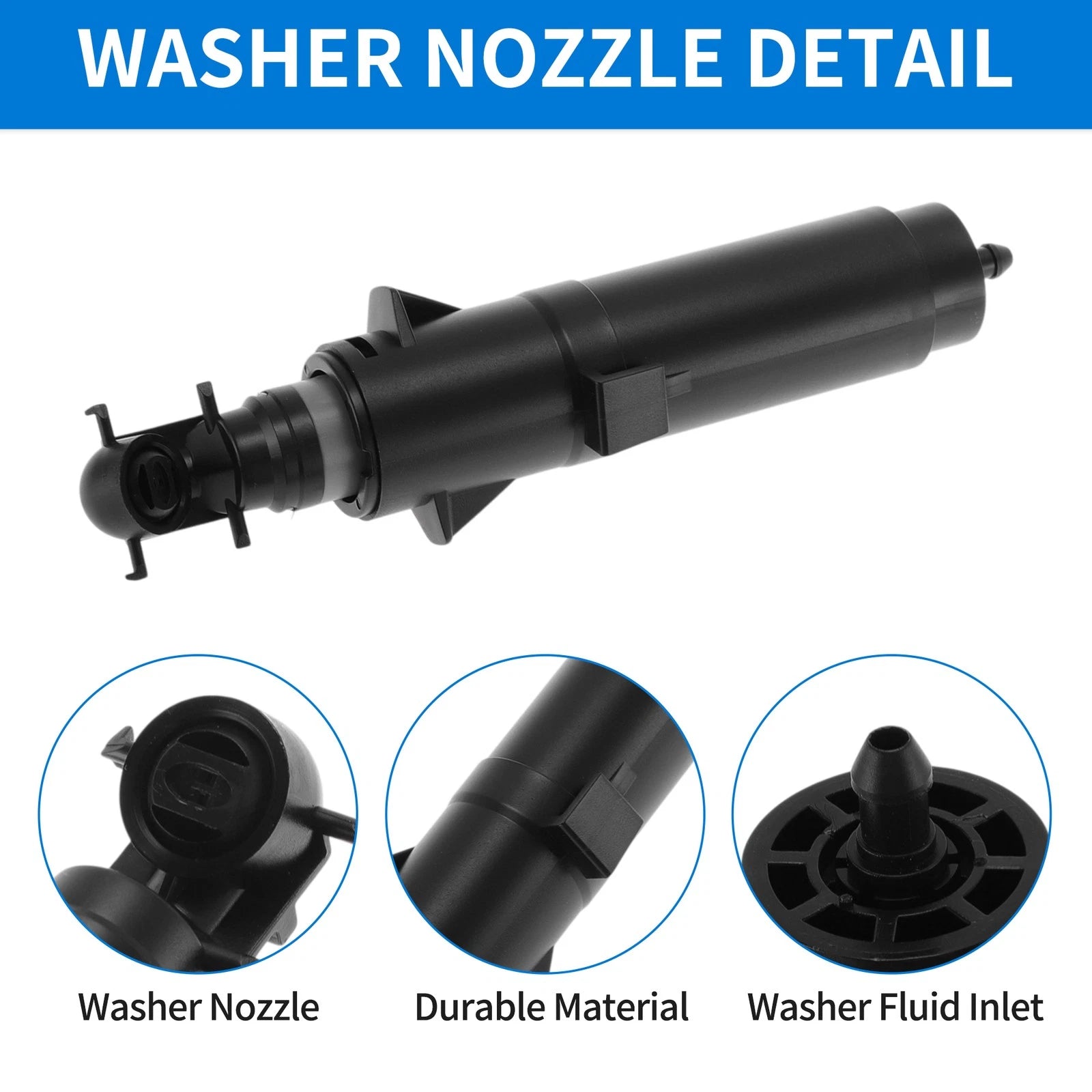 Right Driver Side Headlight Washer Nozzle for BMW X5 (2014–2017) No.61677292658