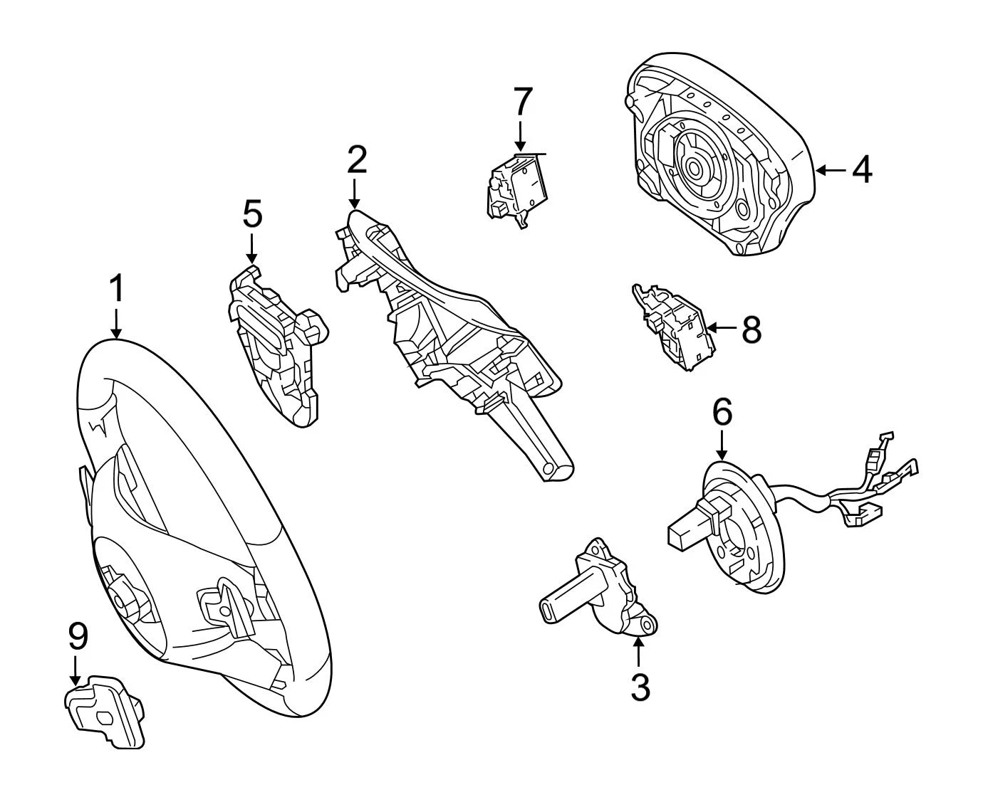 Genuine OEM Horn Button 1664640517 for Mercedes-Benz G550 (2013)