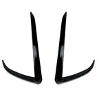 Gloss Black Front Bumper Side C Canards Covers for Tesla Model Y (2020–2024)