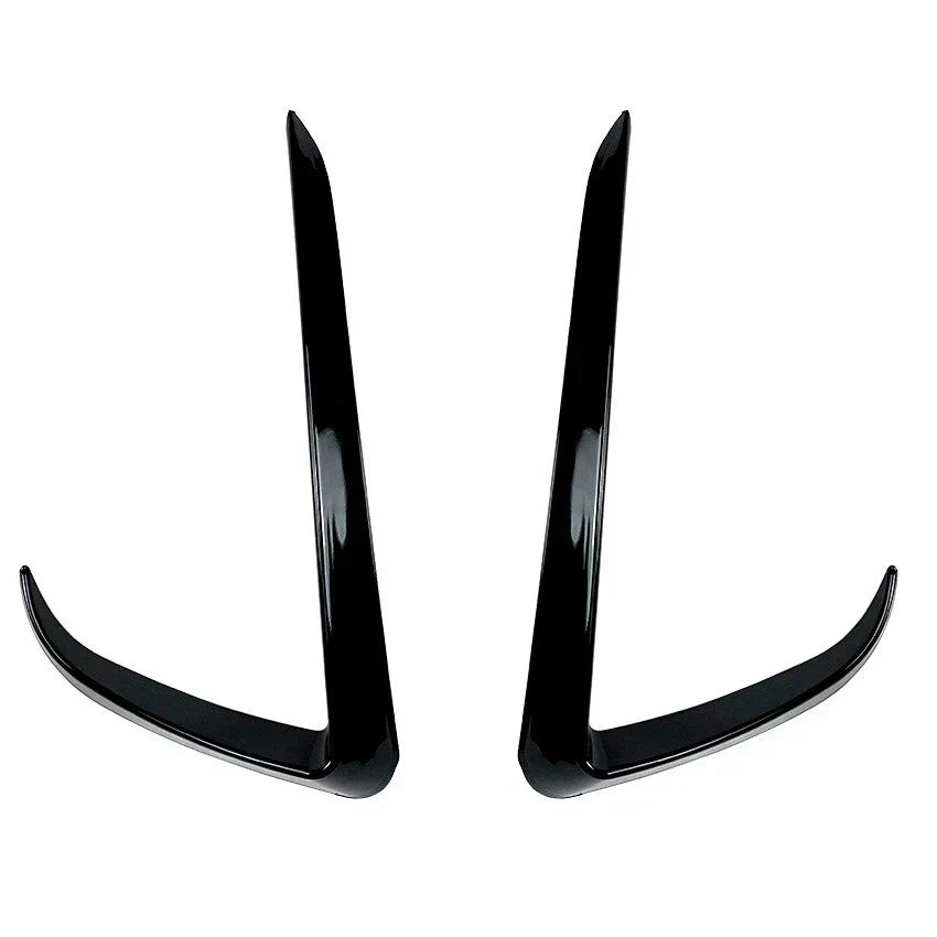 Gloss Black Front Bumper Side C Canards Covers for Tesla Model Y (2020–2024)