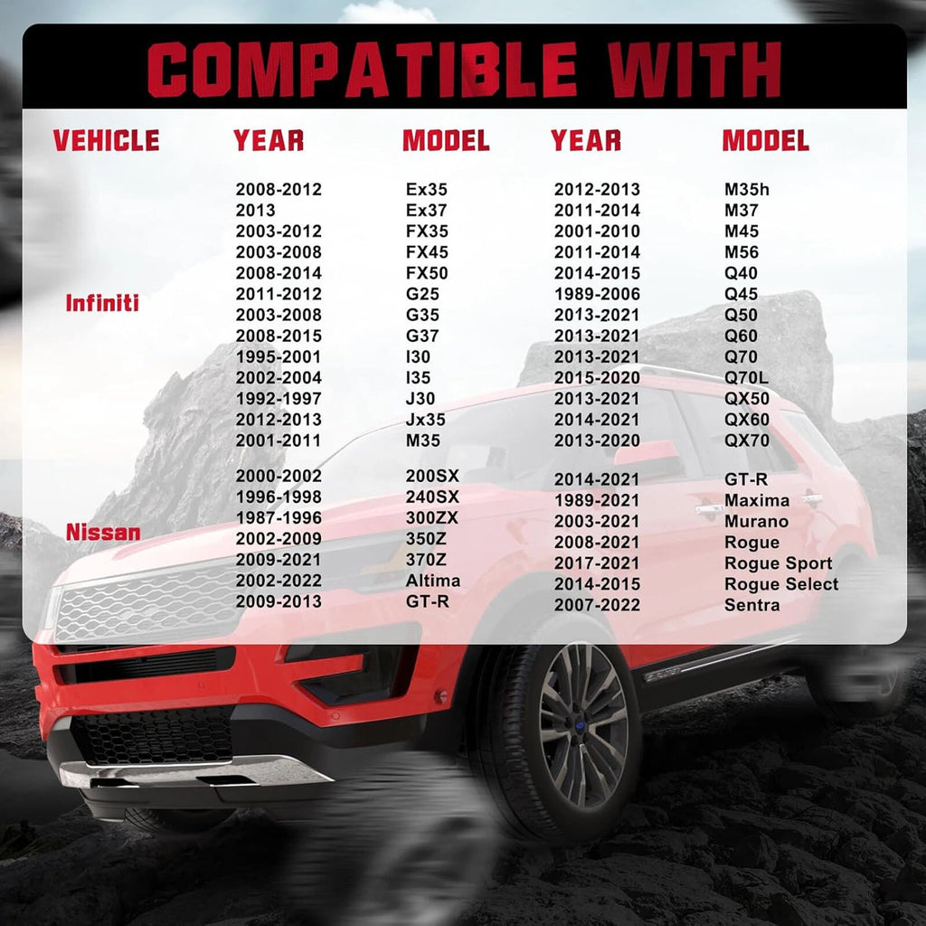 1" Hubcentric Wheel Spacers 5x4.5 5x114.3 for Nissan 350Z 370Z (2003–2020)