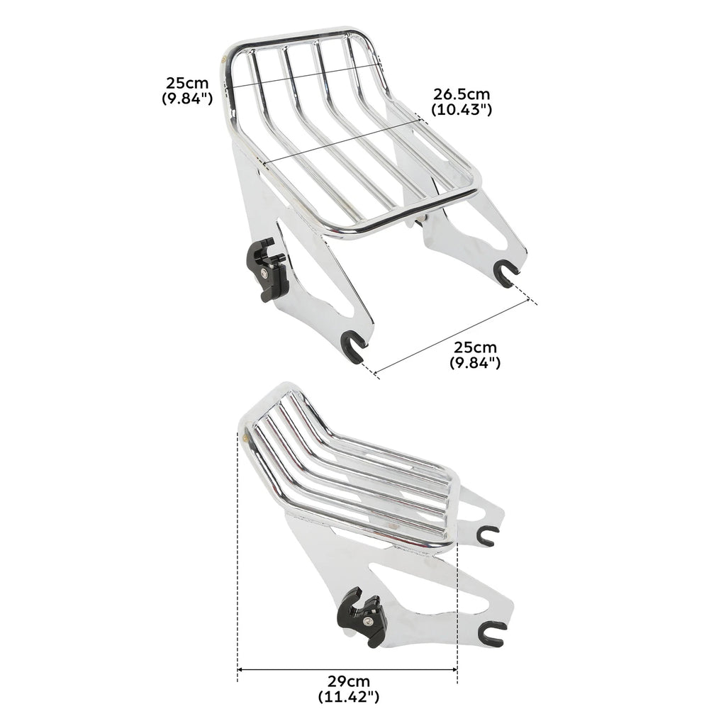 2X Luggage Rack Rails for Harley Touring Road King (2009–2025)