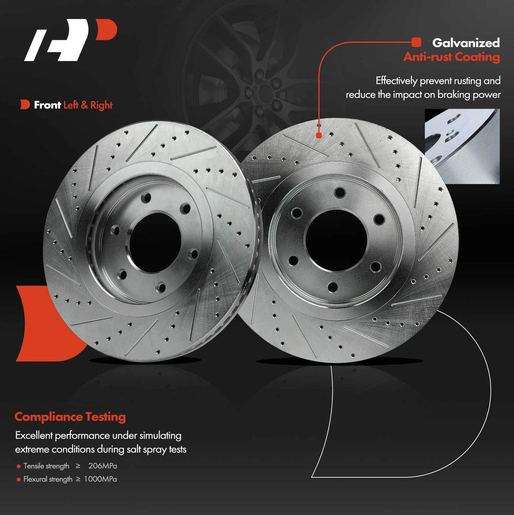 Front Drilled Brake Rotors for Nissan Armada (2007-2014)