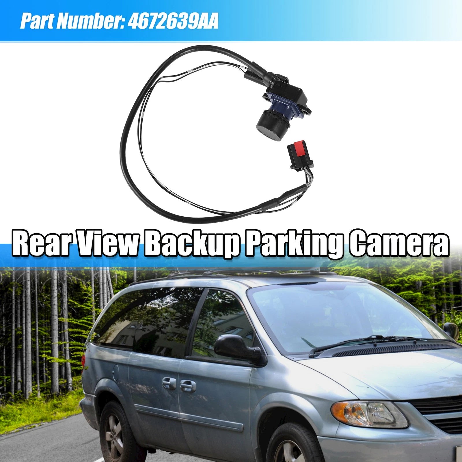 Rear View Reversing Parking Camera No.4672639AA for Dodge Grand Caravan (2008–2020)