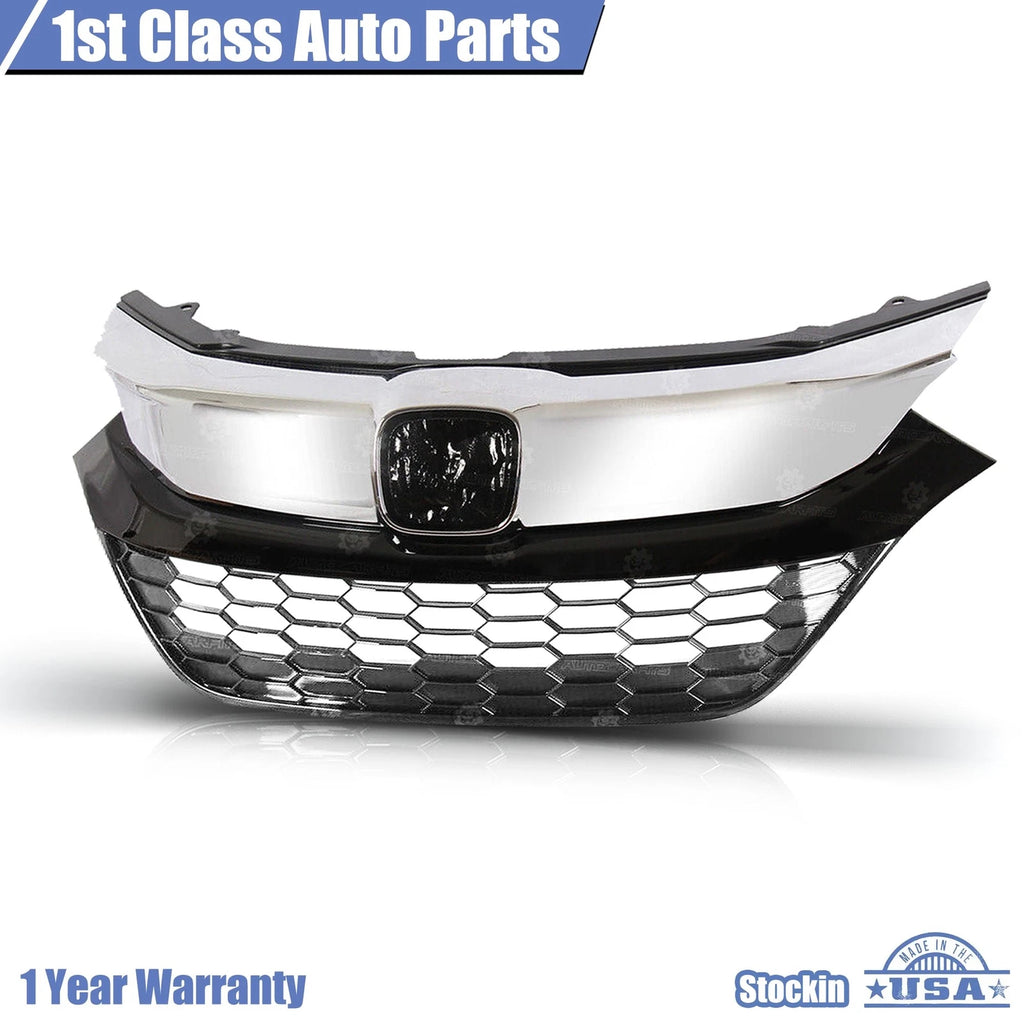 Front Bumper Grille for Honda HR-V (2019-2022) Silver Chrome
